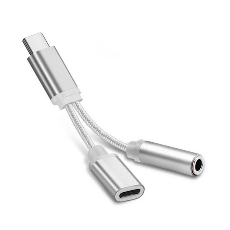 Adapter C na 3,5 mm priključak za slušalice kompatibilan s tipom C na pomoćni kabel za slušalice Digitalni audio pretvarač