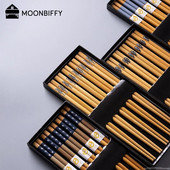 5 pár japán pálcika sushihoz, csúszásmentes étkezési pálcikák evőpálcikák Újrafelhasználható kínai pálcikák Evőeszközök Ajándék konyhai eszközök