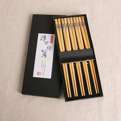 5 pár japán pálcika sushihoz, csúszásmentes étkezési pálcikák evőpálcikák Újrafelhasználható kínai pálcikák Evőeszközök Ajándék konyhai eszközök