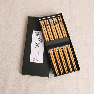 5 pár japán pálcika sushihoz, csúszásmentes étkezési pálcikák evőpálcikák Újrafelhasználható kínai pálcikák Evőeszközök Ajándék konyhai eszközök