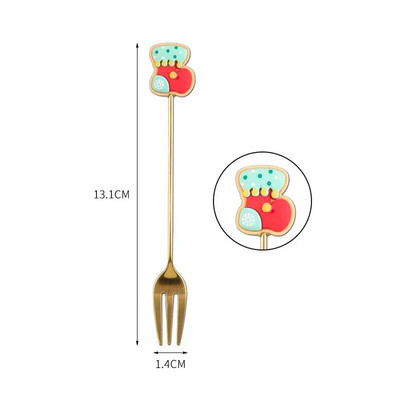 Božićna serija Žlica od nehrđajućeg čelika Vilica Kava Mlijeko Žličica za miješanje Crtić Torta Sladoled Žlica Voće Vilica Dječje posuđe