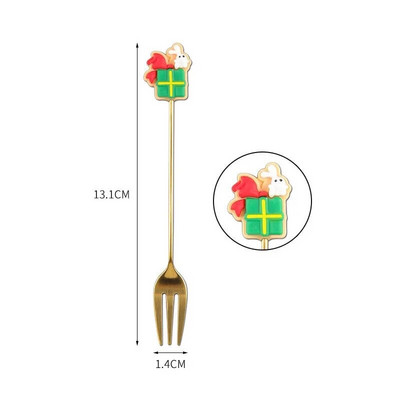 Božićna serija Žlica od nehrđajućeg čelika Vilica Kava Mlijeko Žličica za miješanje Crtić Torta Sladoled Žlica Voće Vilica Dječje posuđe