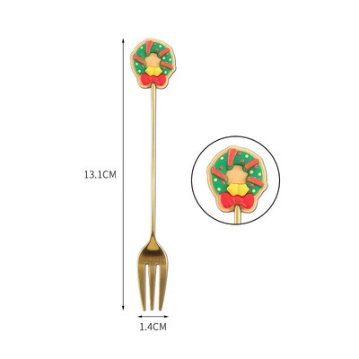 Božićna serija Žlica od nehrđajućeg čelika Vilica Kava Mlijeko Žličica za miješanje Crtić Torta Sladoled Žlica Voće Vilica Dječje posuđe