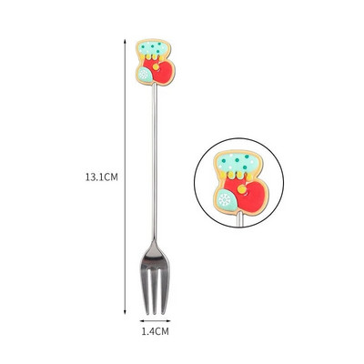 Božićna serija Žlica od nehrđajućeg čelika Vilica Kava Mlijeko Žličica za miješanje Crtić Torta Sladoled Žlica Voće Vilica Dječje posuđe