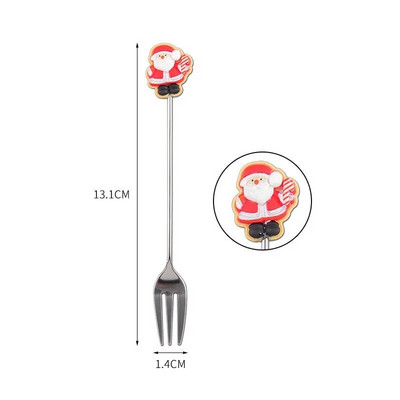Božićna serija Žlica od nehrđajućeg čelika Vilica Kava Mlijeko Žličica za miješanje Crtić Torta Sladoled Žlica Voće Vilica Dječje posuđe