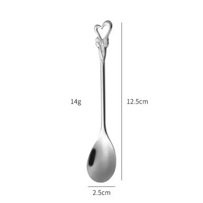 Žlica za kavu od nehrđajućeg čelika Ptičje gnijezdo Žlica za miješanje meda Žlica u obliku srca od ruže Zlatno kuhinjsko posuđe u obliku srca Pribor