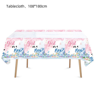 Otkrivanje spola Dekoracije za rođendanske zabave Baby Shower Jednokratne papirnate čaše Tanjuri Slamke Salvete Potrepštine za zabave za dječake ili djevojčice