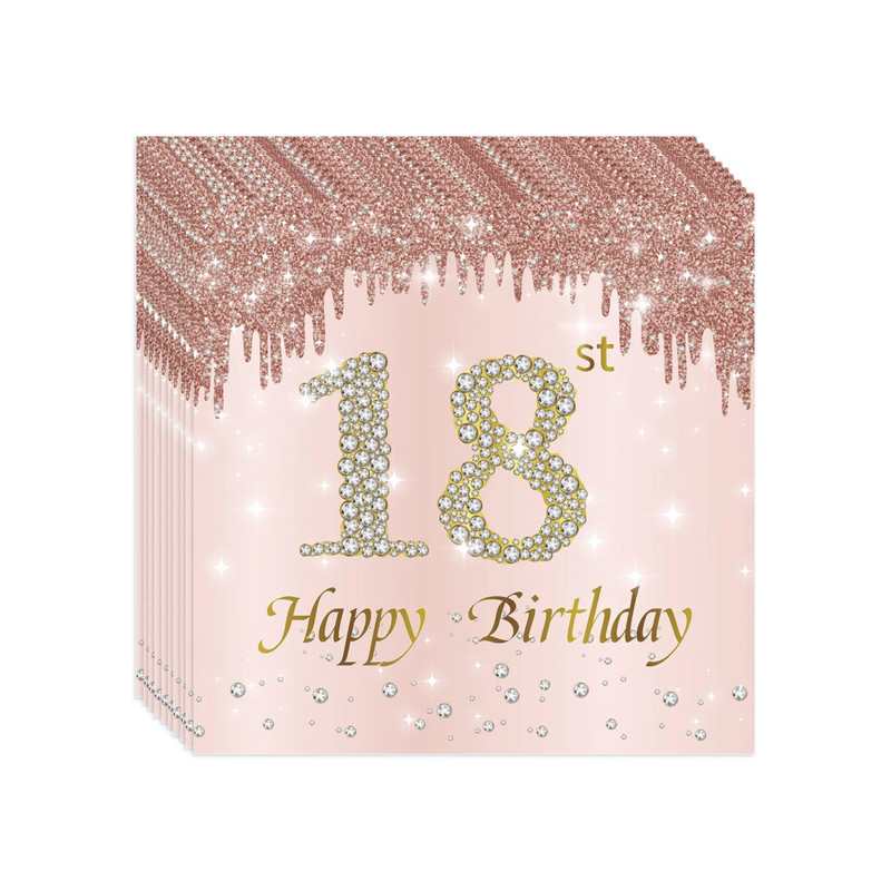 Potrepštine za rođendansku proslavu 18 godina 18. Sretan rođendan Helij Balon Banner Stolnjak Odrasla žena Obljetnica Festival Dekoracija