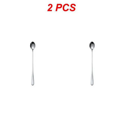 1/2/4 DB fekete hosszú nyelű teáskanál gyümölcslé keverő evőeszköz rozsdamentes acél kávéskanál ivó evőeszköz konyhai csepp