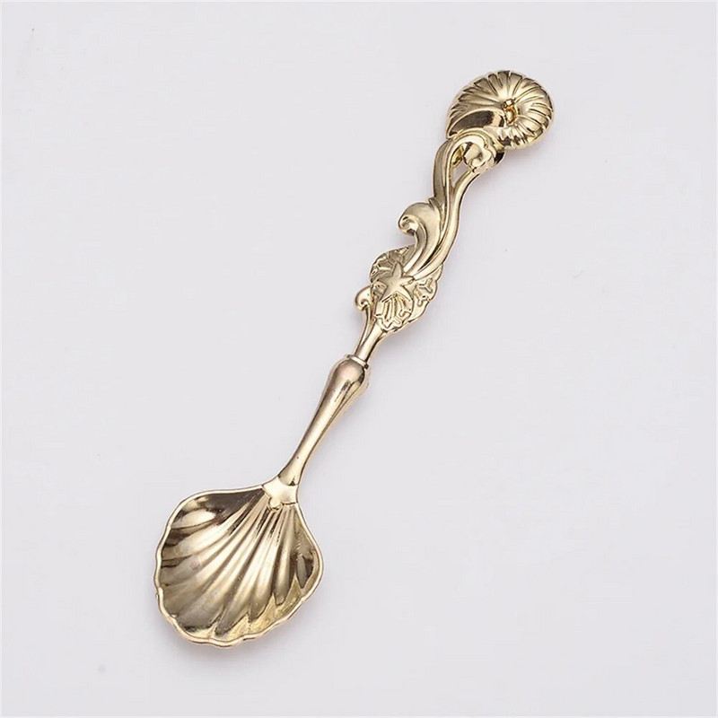 Kavos šaukštelis Ledų Desertinis Šaukštas Arabiško stiliaus Cinko lydinio Kavos arbatos Maišymo Šaukštas Virtuvės Įtaisai Stalo reikmenys Šaukštas