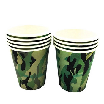 Army Green Camouflage Επιτραπέζια σκεύη για στρατιωτικό θέμα Είδη πάρτι Camo Plate Στρατού Πράσινο τραπεζομάντιλο Παιδικό Διακόσμηση γενεθλίων για αγόρι