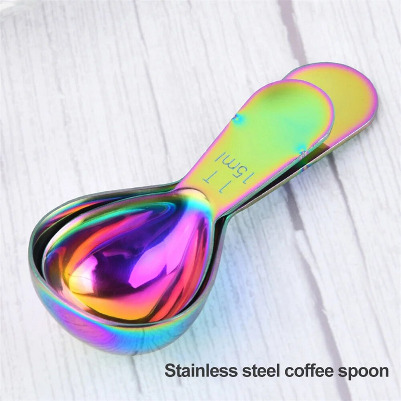 Nerūdijančio plieno unikalus dizainas Labai praktiškas kavos pupelių matavimo šaukštas Patvarus universalus kavos šaukštas Pieno miltelių šaukštas