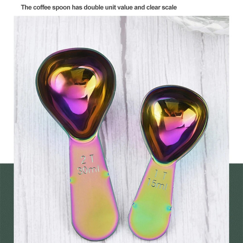Nerūdijančio plieno unikalus dizainas Labai praktiškas kavos pupelių matavimo šaukštas Patvarus universalus kavos šaukštas Pieno miltelių šaukštas