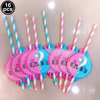 Jednokratno posuđe za zabavu s otkrivanjem spola Ružičasto plavi papirnati tanjur šalica Banner Dječak ili djevojčica Otkrivanje spola Dekoracija za zabavu za tuširanje djeteta