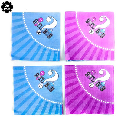 Jednokratno posuđe za zabavu s otkrivanjem spola Ružičasto plavi papirnati tanjur šalica Banner Dječak ili djevojčica Otkrivanje spola Dekoracija za zabavu za tuširanje djeteta