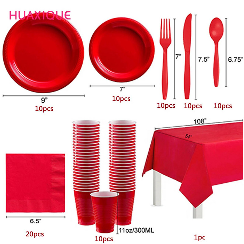 Жълто червено розово еднократна пластмасова парти посуда чаша чиния салфетка детски рожден ден декор розово сватбено парти вечеря