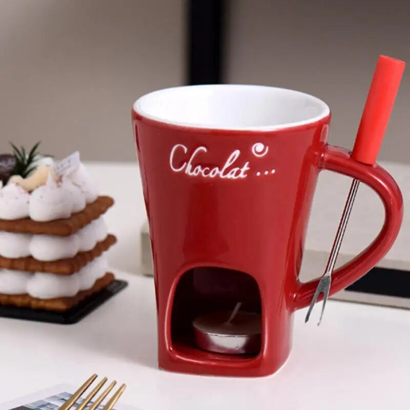 Ghivece pentru fonduă Set căni pentru fondue Mini personală, ciocolată, brânză, înghețată, ciocolată, brânză, înghețată, kit pentru fonduă, ceașcă individuală pentru topirea untului.