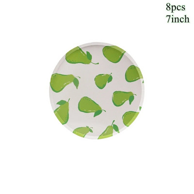 1 set fructe de unică folosință farfurii de piersici, portocale, lămâie, cești pentru copii, fructe de vară, aprovizionare pentru decorațiuni pentru petrecerea de mulți ani