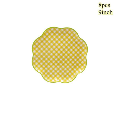 1 set fructe de unică folosință farfurii de piersici, portocale, lămâie, cești pentru copii, fructe de vară, aprovizionare pentru decorațiuni pentru petrecerea de mulți ani