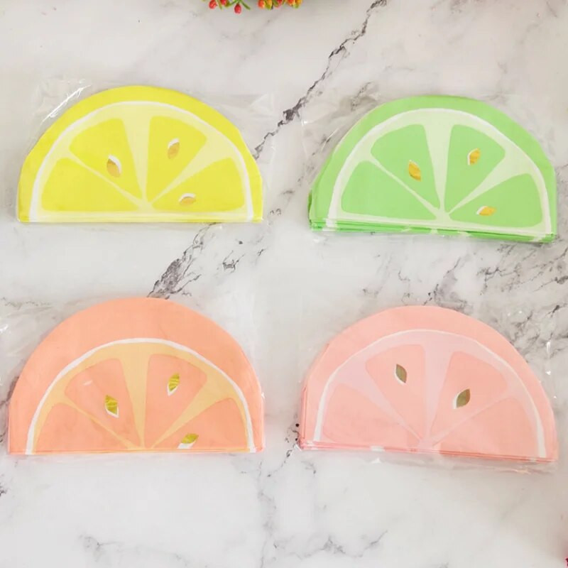 8 tk. Värskendav sidrunipeo pabertaldrikutass Napking Ühekordsed nõud lauanõud Pinic Holiday sünnipäevatarvete jaoks