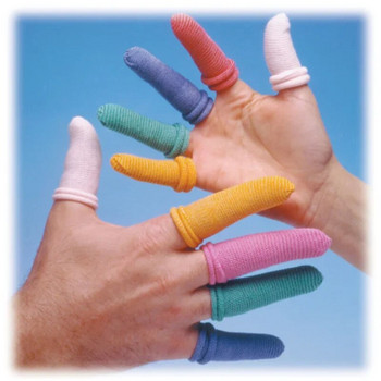 5 τμχ/παρτίδα Βαμβακερά κρεβατάκια μιας χρήσης Αντιολισθητική προστασία που αναπνέει Προστατευτικά δακτύλων Επέκταση γάντια Εργαλεία κατασκευής