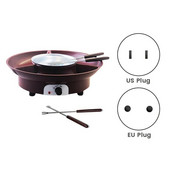 Set de oale pentru fondue, aparat electric pentru fonduă de ciocolată cu 4 furculițe, kit pentru mașină de fondue pentru topirea brânzei, controlul temperaturii.