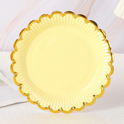 10 komada bijelo/žuto/plavo/crveno jednokratno posuđe za zabavu Potrepštine za zabave Papirnati tanjuri Šalice Vjenčanje Rođendanska zabava Dekoracija za odrasle F