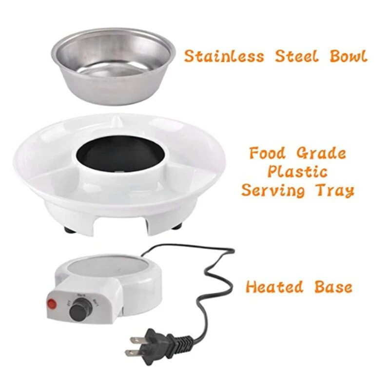 Mașină pentru fonduă de ciocolată Set electric de topire a ciocolatei Mașină de bomboane pentru desert Cazan cu fântână de brânză cu priză UE