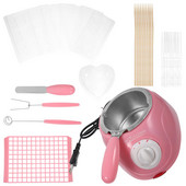 Set de mașini de mașini pentru fondue de ciocolată, mini electrică, pentru topirea ciocolatei (roz)