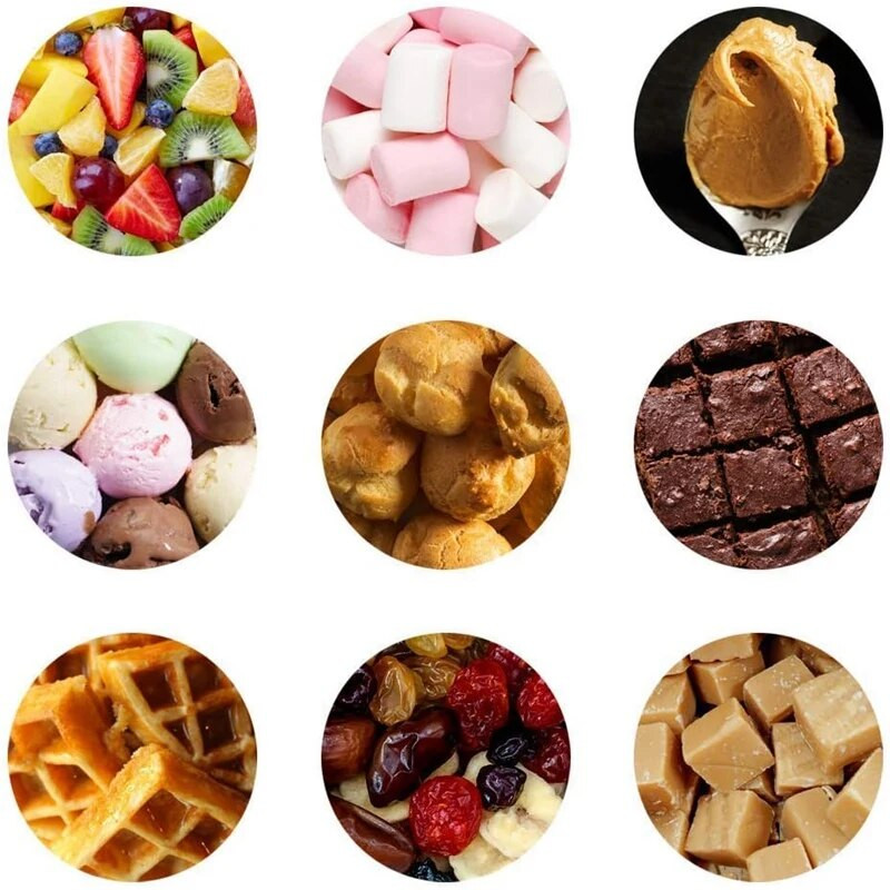 Set de mini fondue cu fântână de ciocolată cu tavă de servire inclusă, mașină electrică cu 3 niveluri cu bază de topire fierbinte