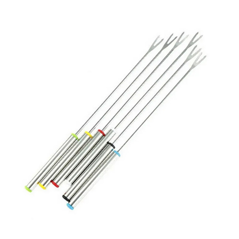 Set Furculiță de ciocolată din oțel inoxidabil Oală pentru brânză Furculițe fierbinți Fructe Desert Furculiță Fondue Fusion Frigarui Ustensile de bucătărie