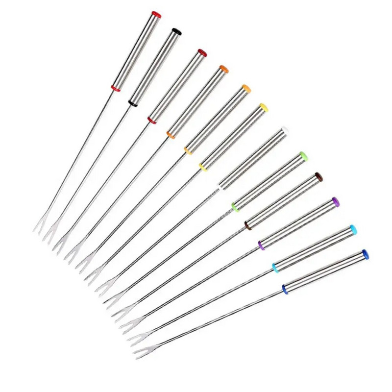 Set Furculiță de ciocolată din oțel inoxidabil Oală pentru brânză Furculițe fierbinți Fructe Desert Furculiță Fondue Fusion Frigarui Ustensile de bucătărie