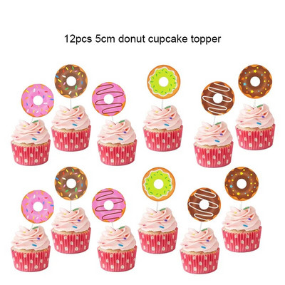 WEIGAO Donut Party Plate Cup Servetėlės Staltiesė Reklaminė juosta Gimtadienio vakarėlio vienkartiniai stalo reikmenys 1-ojo gimtadienio dekoravimo reikmenys