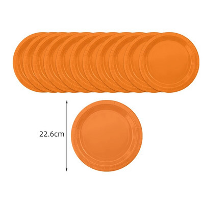 Tvirta oranžinė tema Gimtadienis Super mergaičių papuošalai Vakarėliui Vienkartiniai stalo reikmenys Popierinės servetėlės Puodeliai Lėkštės Staltiesės Šiaudeliai