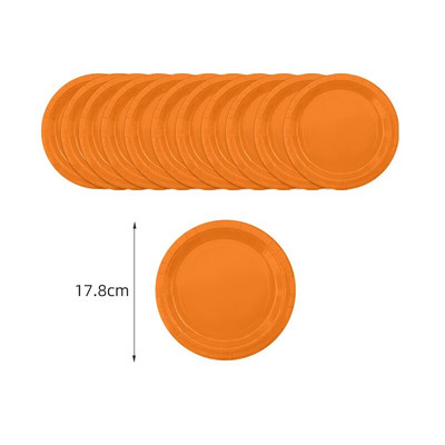 Tvirta oranžinė tema Gimtadienis Super mergaičių papuošalai Vakarėliui Vienkartiniai stalo reikmenys Popierinės servetėlės Puodeliai Lėkštės Staltiesės Šiaudeliai