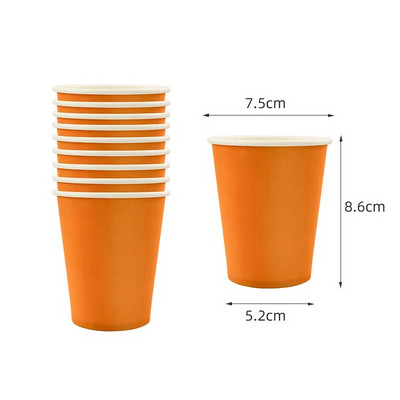 Tvirta oranžinė tema Gimtadienis Super mergaičių papuošalai Vakarėliui Vienkartiniai stalo reikmenys Popierinės servetėlės Puodeliai Lėkštės Staltiesės Šiaudeliai