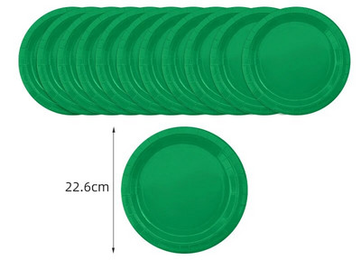 Solidi žalia tema Gimtadienis Super mergaičių dekoracijos Vakarėlis Vienkartiniai stalo reikmenys Popierinės servetėlės Puodeliai Lėkštės Staltiesės Šiaudeliai
