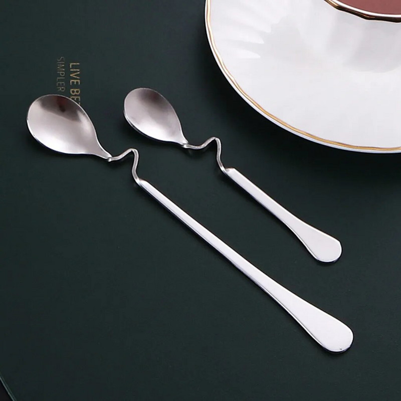 Лъжица за кафе от неръждаема стомана Десертна напитка Чаени лъжички за разбъркване Начало Ресторант Хотел Парти Кухня Инструменти