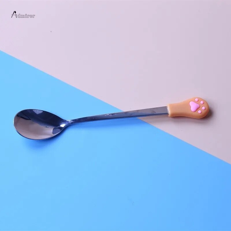Slatka crtana mačja kandža Žlica od nehrđajućeg čelika Kava Žličica za čaj Voće Desert Žlica za slatkiše Žlica za miješanje pića Dječje posuđe