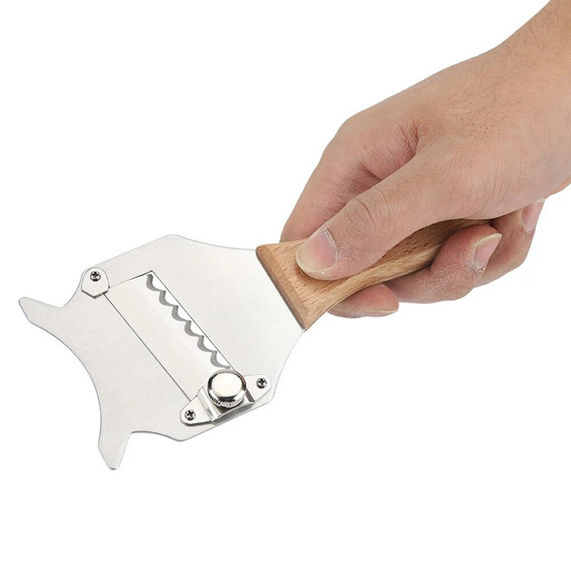 Rezač za tartufe Brijač od nehrđajućeg čelika Rezač za čokoladu i sir Podesiva glatka oštrica Drvena drška Rezač za gljive Kuhinjski alat