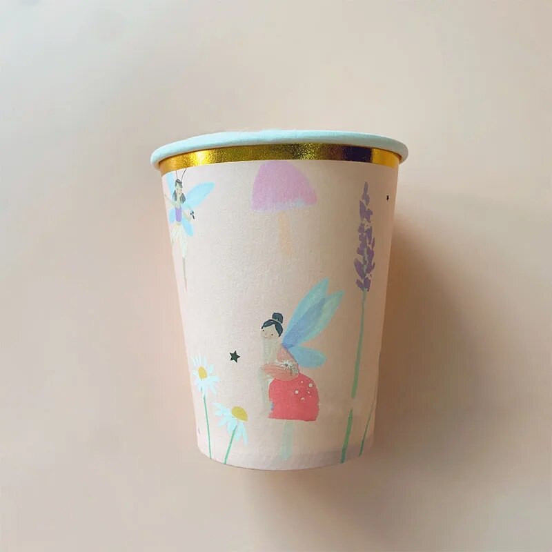 10 Gostiju Fairy Party Posuđe za jednokratnu upotrebu Leptir Princess Tanjuri Salvete Djevojke Happy Spirit Tema Rođendanska zabava