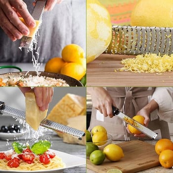 Ренде за сирене от неръждаема стомана Шоколад Lemon Zester Slicer Подправки Фрезоване Chopper Белачка за плодове Ренде Резачка Кухненски джаджи