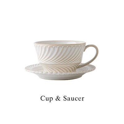 Retro Rough Pottery Keraminiai gėrimai Vandens arbatos puodelis Pull Flower Latte Big Mouth Pusryčių desertas Namų dekoras Kavos puodelių rinkinys