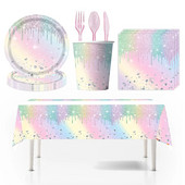 Macaron Deimantiniai vakarėlio reikmenys Gimtadienio dekoravimas Mergaitei Popieriniai lėkštės Puodeliai Servetėlės Staltiesė Reklaminė reklama Vestuvių reikmenys Kūdikių dušas