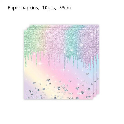 Macaron Deimantiniai vakarėlio reikmenys Gimtadienio dekoravimas Mergaitei Popieriniai lėkštės Puodeliai Servetėlės Staltiesė Reklaminė reklama Vestuvių reikmenys Kūdikių dušas