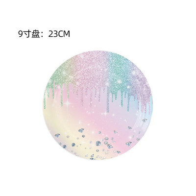 Macaron Deimantiniai vakarėlio reikmenys Gimtadienio dekoravimas Mergaitei Popieriniai lėkštės Puodeliai Servetėlės Staltiesė Reklaminė reklama Vestuvių reikmenys Kūdikių dušas