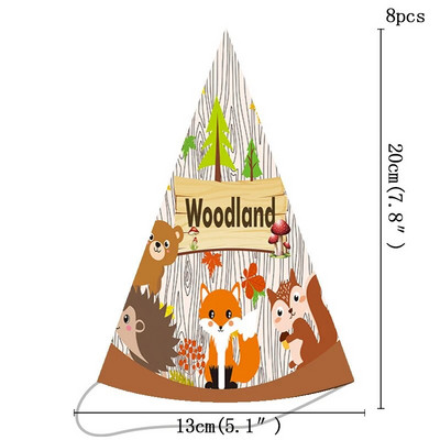Šumska šuma Dekoracija za rođendansku zabavu Životinja Zoološki vrt Lisica Lav Slon Dječaci Jednokratno posuđe Prekrivač za tortu