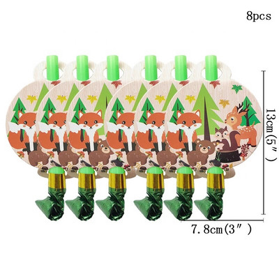 Šumska šuma Dekoracija za rođendansku zabavu Životinja Zoološki vrt Lisica Lav Slon Dječaci Jednokratno posuđe Prekrivač za tortu