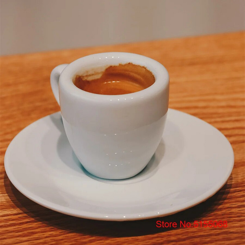 New Point Esp espresso csésze csészealjjal Professzionális versenyszint Ultravastag ESPRESSO SHOT Latte kávés bögre cappuccino pohár