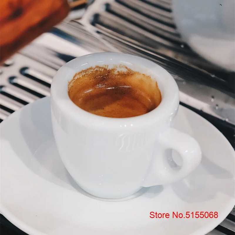 New Point Esp espresso csésze csészealjjal Professzionális versenyszint Ultravastag ESPRESSO SHOT Latte kávés bögre cappuccino pohár